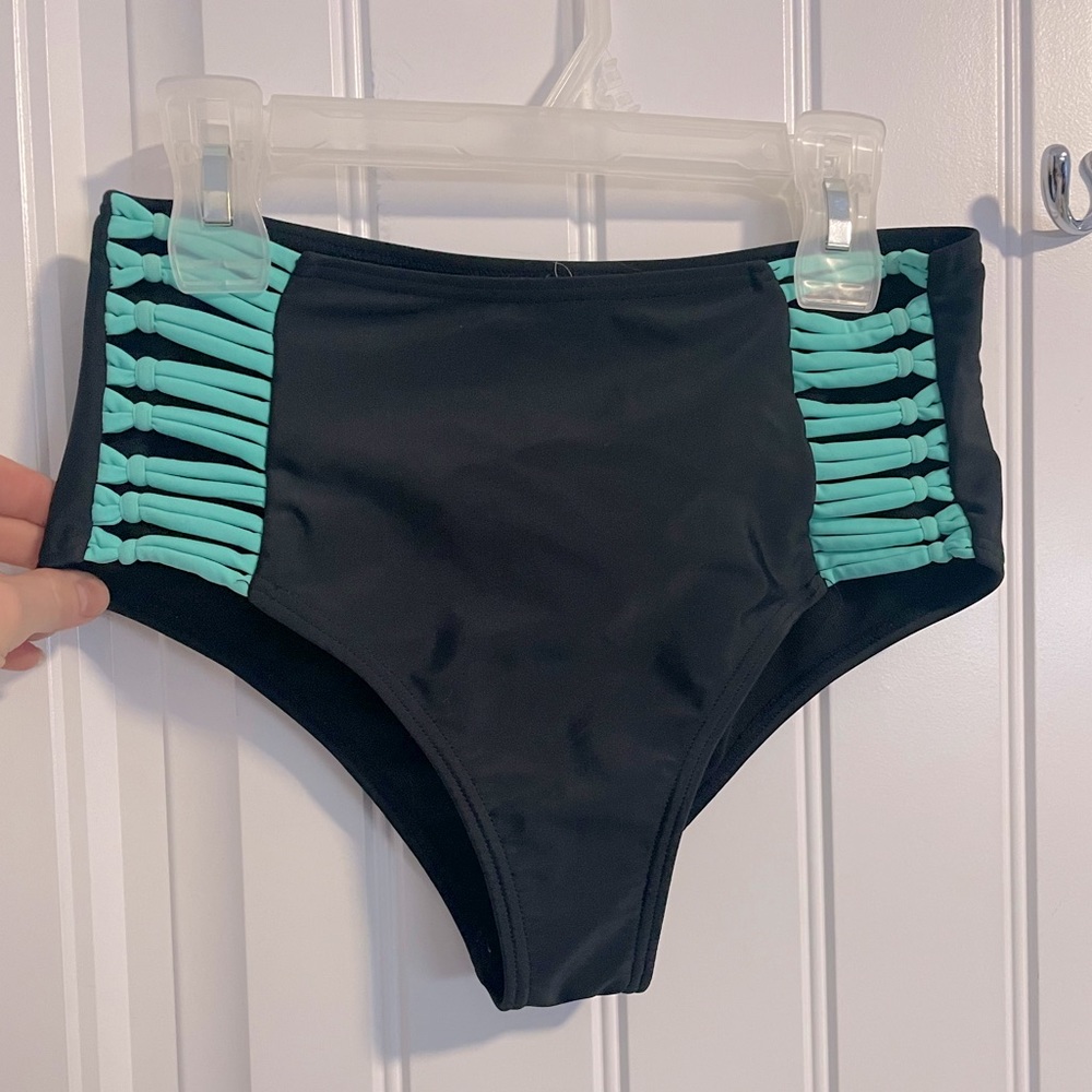 High waisted swim bottoms